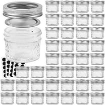 UniVerse Mason Jars 4 OZ, Canning Jars With Regular Lids, Ideal for Jam, Honey, Wedding Favors, Shower Favors, DIY Spice Jars, 40 PACK