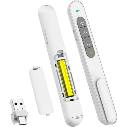 UniVerse Presentation Clicker for PowerPoint, RF 2.4GHz USB C Wireless Presenter Remote with Volume Control, PowerPoint Clicker Slide Advancer for Mac, Windows, Laptop, Keynote