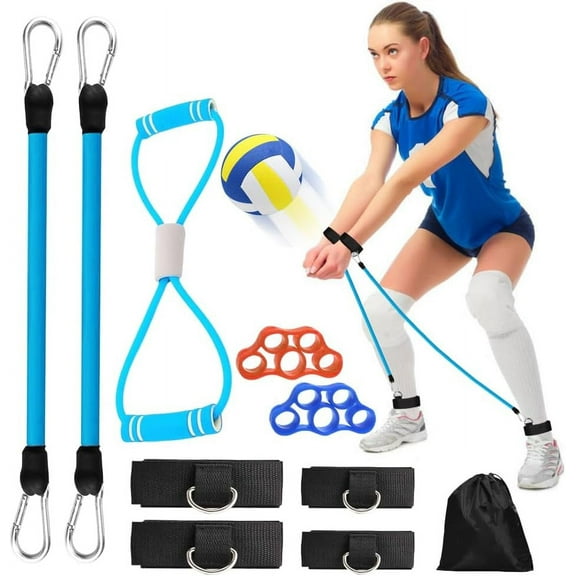UniVerse Volleyball Training Equipment,Volleyball Pass Aid Resistance Band,Elastic Rope Exercise Resistance Bands,Resistance Belt Set for Agility, Serving, Arm Swing Passing Training