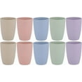thumbnail image 1 of UniVerse Wheat Straw Reusable Cup (12 oz) - Unbreakable Drinking Glasses Sets for Home Outdoor - Dishwasher Safe Tumbler - BPA Free and Eco friendly (10Pcs/5Color), 1 of 9