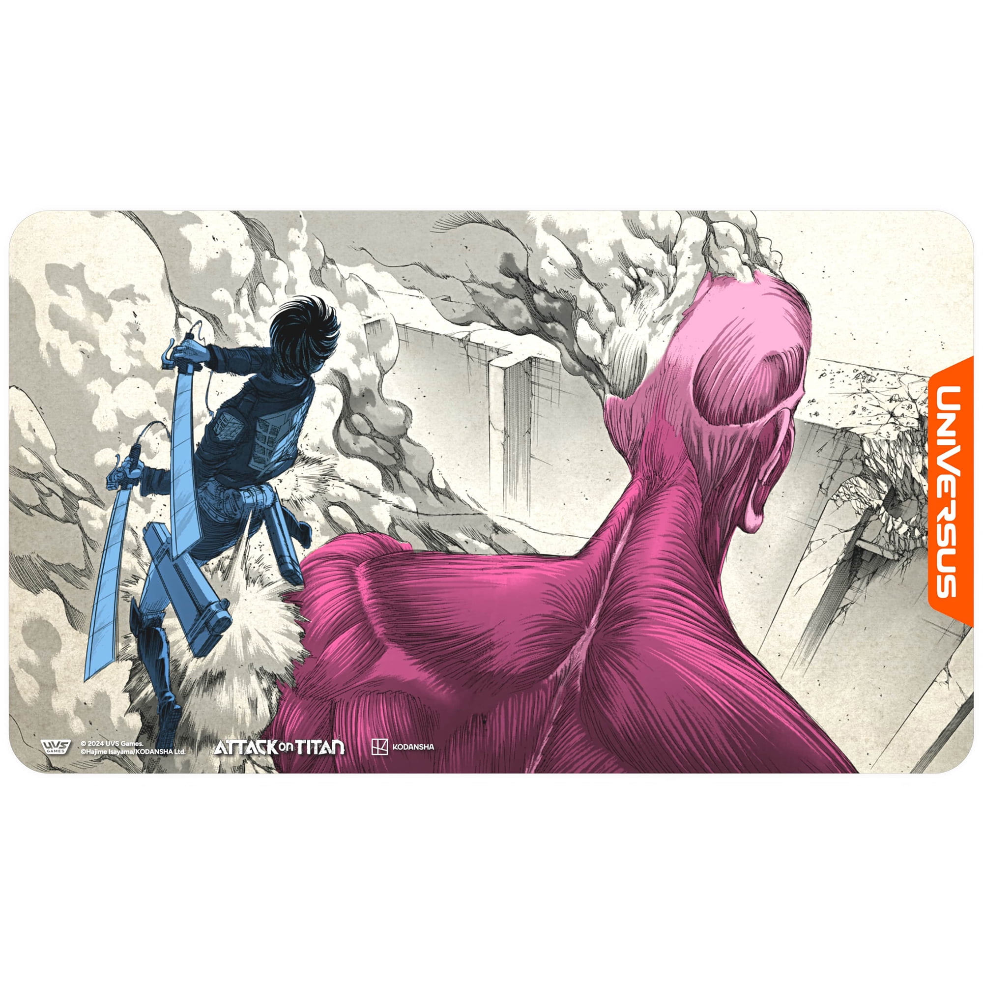 UniVersus: Attack on Titan: Origins of Power - Lethal Strike Playmat - 24 x 14 Neoprene Mat, Tabletop Card Game Accessory, UVS Games, Licensed UniVersus: Attack on Titan: Origins of Power - Lethal Strike Playmat - 24 x 14 Neoprene Mat, Tabletop Card Game Accessory, UVS Games, Licensed