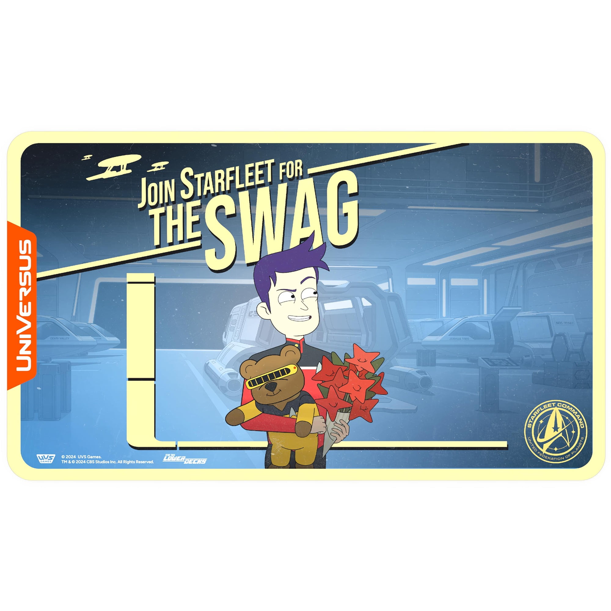UniVersus: Star Trek: Lower Decks - Brad Boimler Playmat - 24 x 14 Neoprene Mat, Tabletop Card Game Accessory, UVS Games, Officially Licensed UniVersus: Star Trek: Lower Decks - Brad Boimler Playmat - 24 x 14 Neoprene Mat, Tabletop Card Game Accessory, UVS Games, Officially Licensed
