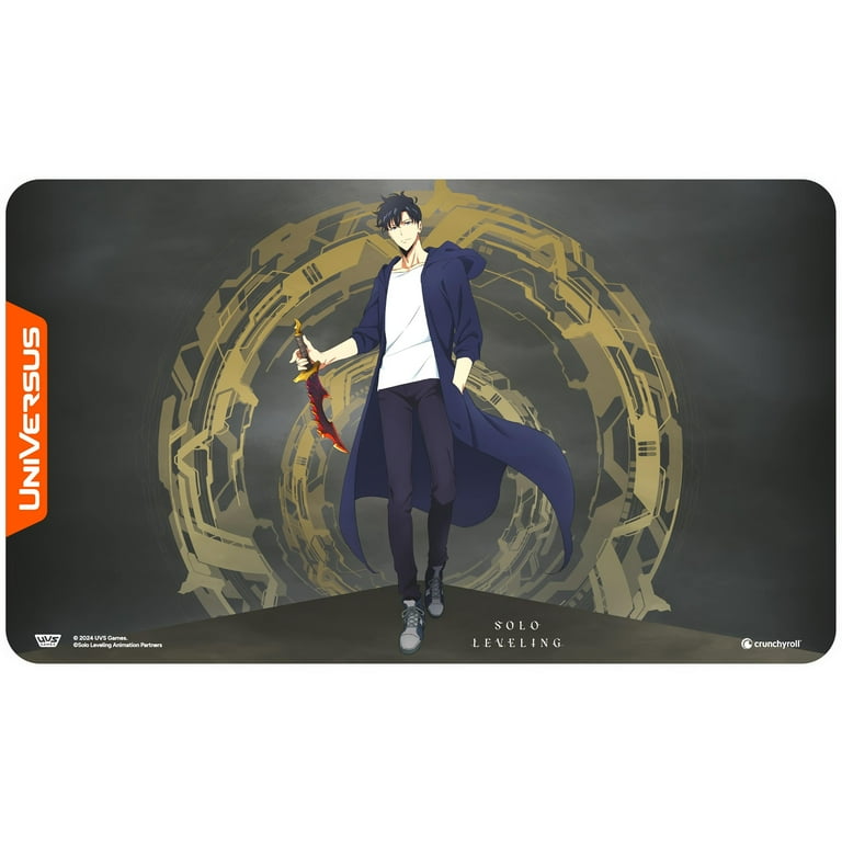 UniVersus: Solo Leveling: Sung Jinwoo Playmat - 24 x 14 Neoprene Mat, Non-Slip Back, Tabletop Card Game Accessory, UVS Games, Officially Licensed UniVersus: Solo Leveling: Sung Jinwoo Playmat - 24 x 14 Neoprene Mat, Non-Slip Back, Tabletop Card Game Accessory, UVS Games, Officially Licensed
