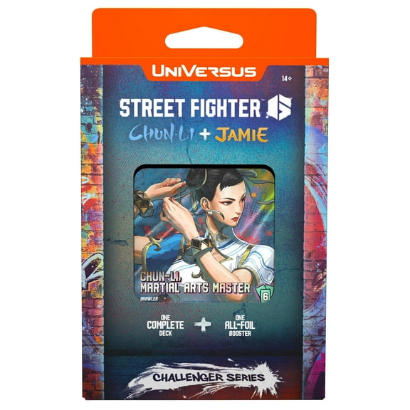 UniVersus: Street Fighter 6 Challenger Series - Chun-Li & Jamie - Deck Building Card Game, Ready to Play Character Deck, 6 Foil-Alt Art Booster Cards