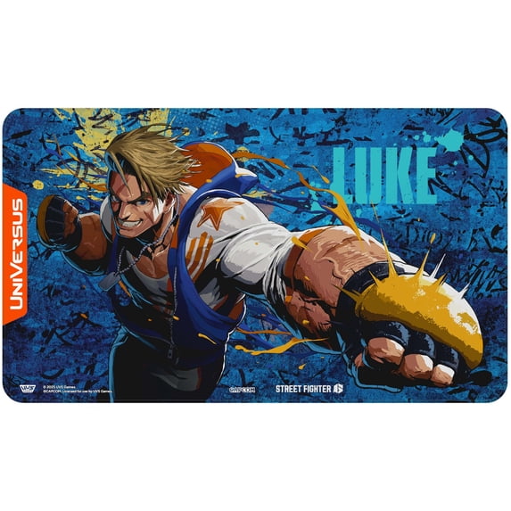 UniVersus: Street Fighter 6: Challenger Series Playmat - Luke - 24 x 14" Neoprene Mat, Collectible Tabletop Card Game Accessory, UVS Games, Licensed