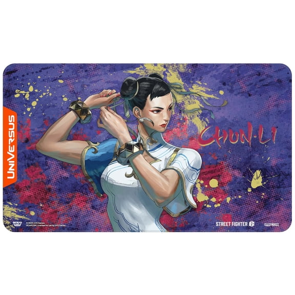UniVersus: Street Fighter 6: Challenger Series Playmat - Chun-Li - 24 x 14" Neoprene Mat, Collectible Tabletop Card Game Accessory, UVS Games, Licensed