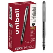 Uniball 207 Needle Retractable Gel Pens, Medium Point 0.7mm, Black Ink, 12 Count