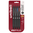 thumbnail image 1 of Uniball 207 Plus+ Gel Pens, Medium Point (0.7mm), Assorted Ink, 4 Count, 1 of 4