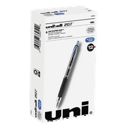 Uniball 207 Retractable Gel Pens, Medium Point (0.7mm), Blue Ink, 12 Count
