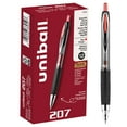 thumbnail image 1 of uniball 207 Retractable Gel Pens, Medium Point (0.7mm), Red Ink, 12 Count, 1 of 6