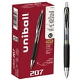 thumbnail image 1 of uniball 207 Retractable Gel Pens, Micro Point (0.38mm), Black Ink, 12 Count, 1 of 6