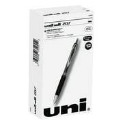 UNI-BALL Uniball 207 Retractable Gel Pens, Micro Point (0.5mm), Black Ink, 12 Count