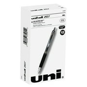 Uniball 207 Retractable Gel Pens, Micro Point (0.5mm), Black Ink, 12 Count
