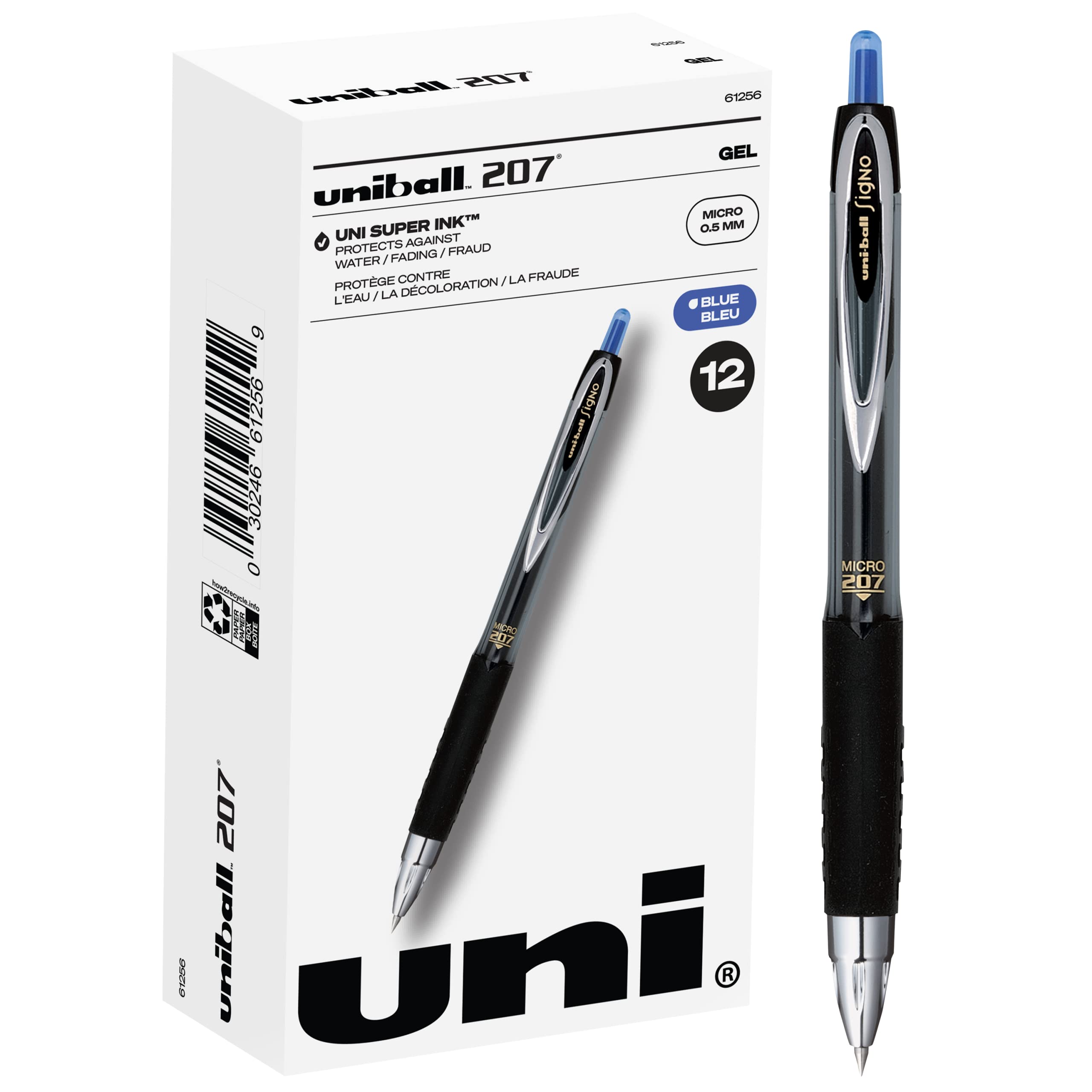 Mm Uni Ball Signo 207 Fine Point Uniball 207 Retractable Gel Pens