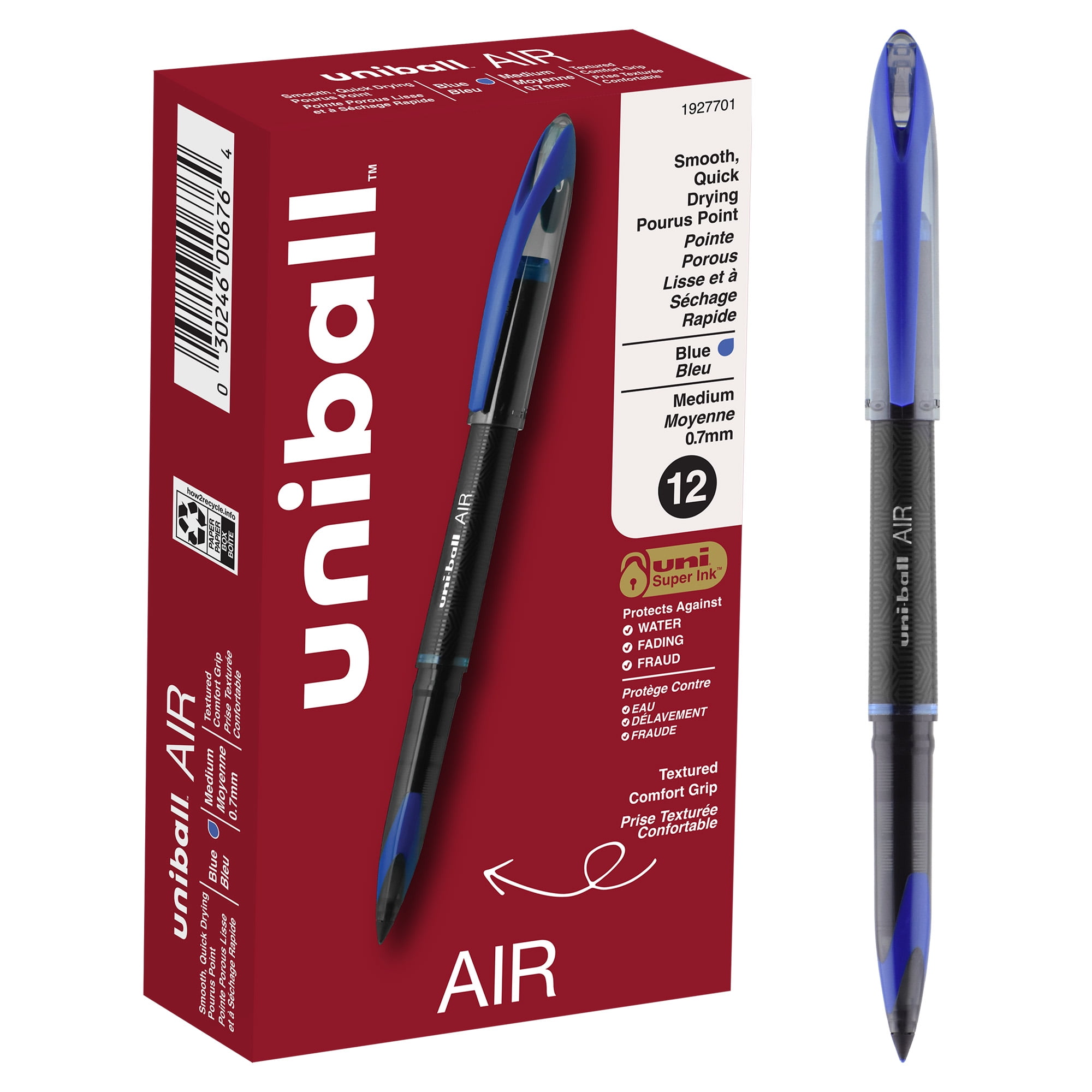Uniball Micro Fine Uniball ONYX Micro Point Rollerball Pens, Blue