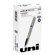 uniball Deluxe Rollerball Pens, Fine Point 0.7mm, Blue Ink, 12 Count