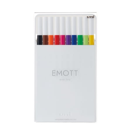 EMOTT Fineliner Marker Pens, Assorted Bright Colors, 10 Count