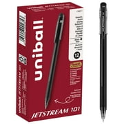 uniball Jetstream 101 Stick Ballpoint Pens, Medium Point 1.0mm, Black Ink, 12 Count