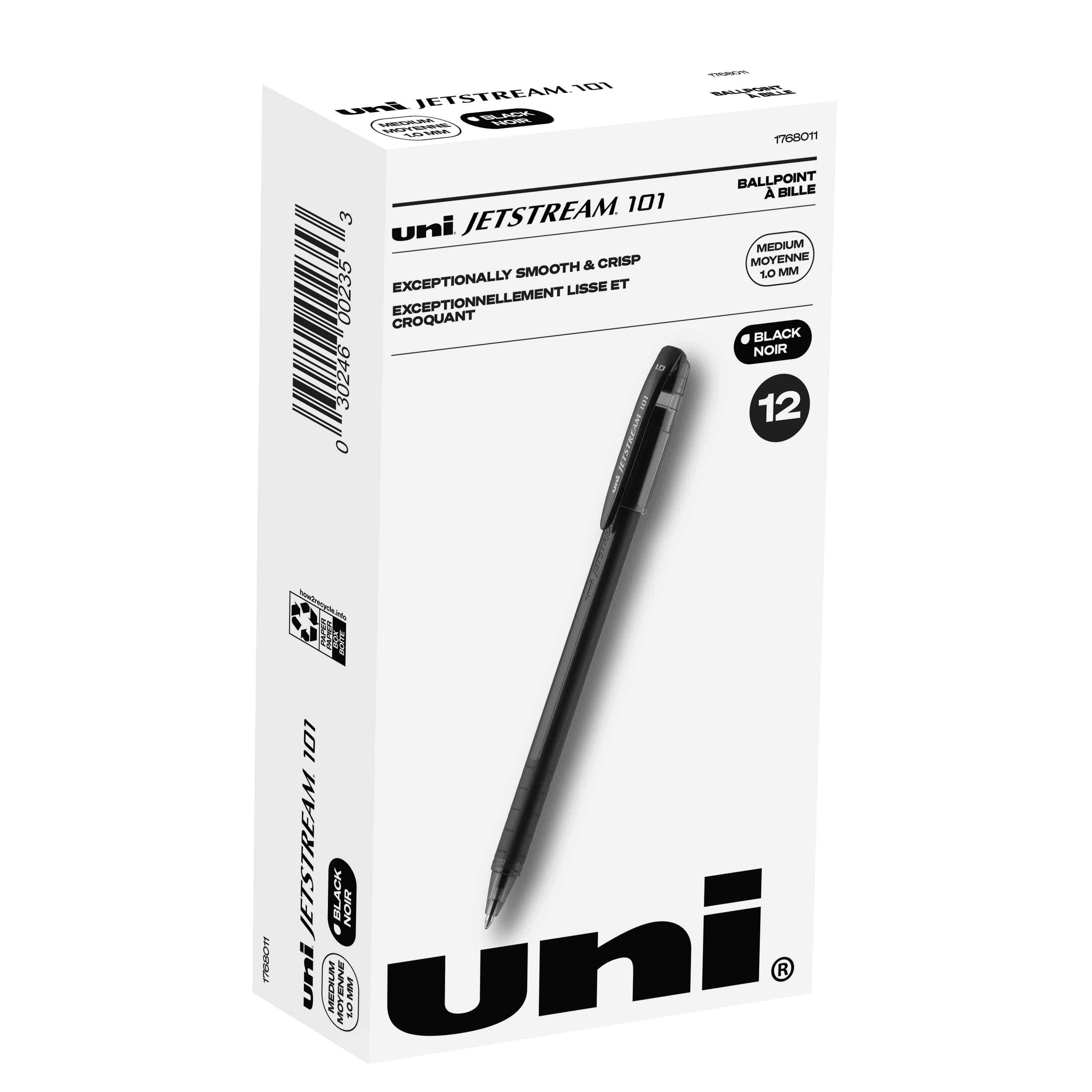 Uni-ball Stick Ballpoint Pen, 1.0 mm Point Size, Black Ink