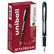 uniball Jetstream Stick Ballpoint Pens, Medium Point 1.0mm, Blue Ink, 12 Count