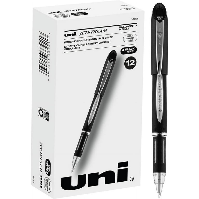 Uniball Jetstream Stick Pen 12 Pack, 1.0mm Medium Black Pens, Wirecutter  Best Pen, Ballpoint Pens, Ballpoint Ink Pens