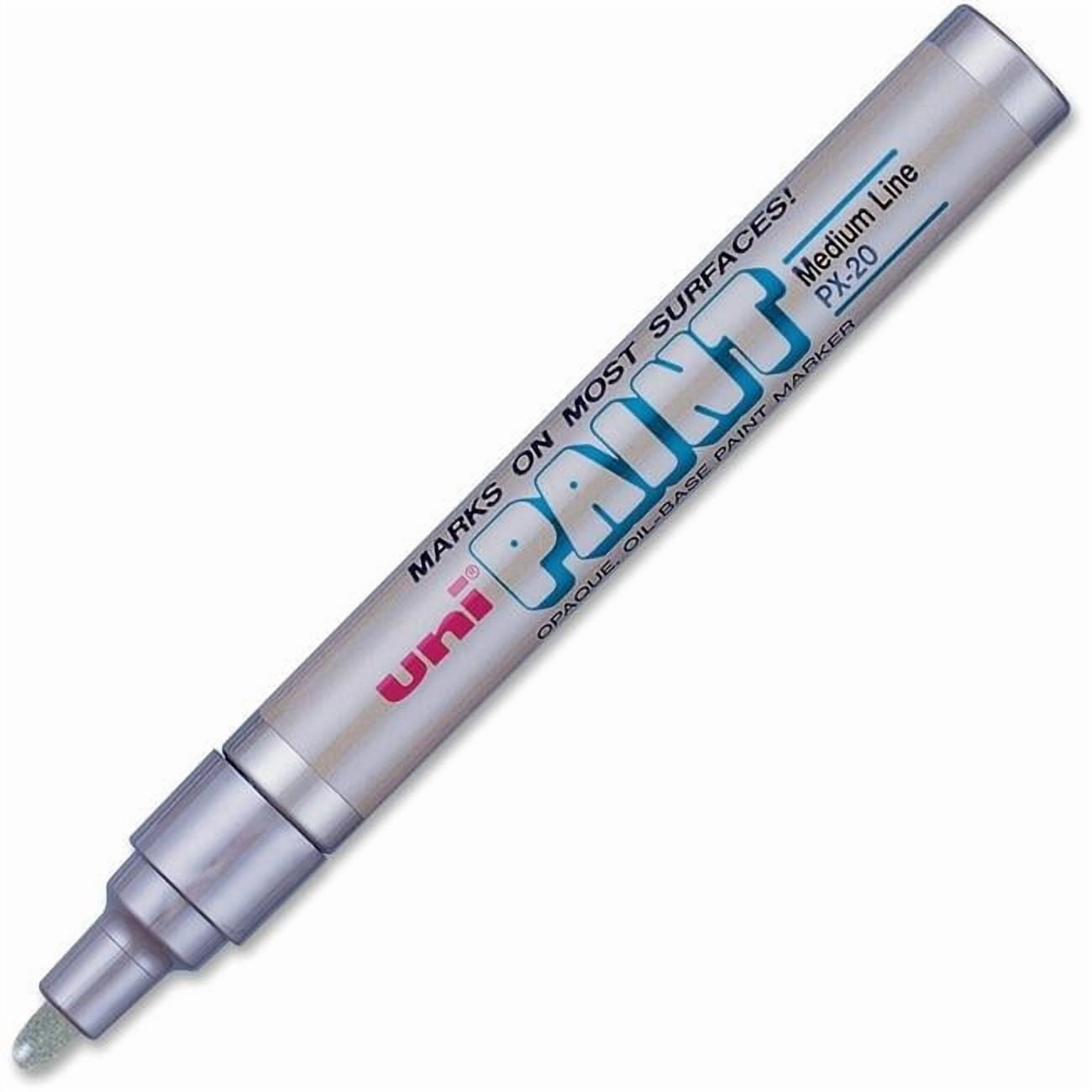 Uniball UBC63614DZ Opaque Oil-Based Metallic Silver Marker