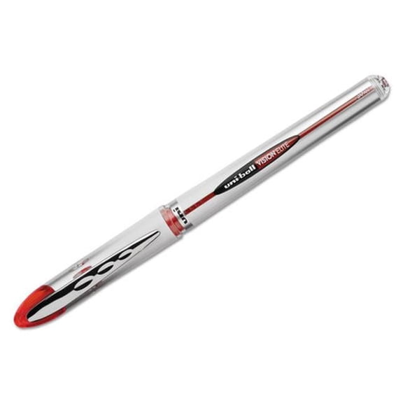 Uniball Vision Elite Roller Ball Stick Waterproof Pen - Red - 0.8mm