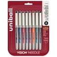 thumbnail image 1 of uniball Vision Needle Rollerball Pen, Fine Point, 0.7 mm, Assorted Color Ink, 8 Count, 1 of 7