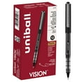 thumbnail image 1 of uniball Vision Rollerball Pens, Micro Point (0.5mm), Black Ink, 12 Count, 1 of 6