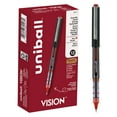 thumbnail image 1 of uniball Vision Rollerball Pens, Micro Point (0.5mm), Red Ink, 12 Count, 1 of 6