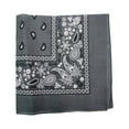 thumbnail image 1 of Unibasic Paisley Cotton Bandana XL, head wrap, handkerchief (Grey) - 10 Pack, 1 of 2