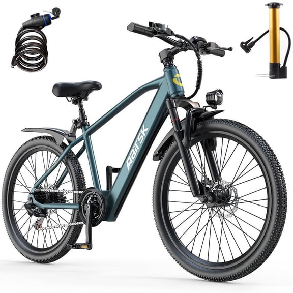 Unibike 24'' Ebike for Adults, 748W Peak Motor, All-Terrain Electric Mountain Bike, 36V 10AH Battery, Top Speed 22 MPH, Ul2849, Blue