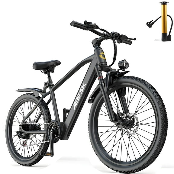 Unibike 26"Electric Bike for Adults, Top Speed 22 MPH, 400W Ebike for Teens, 36V 10AH Lithium Battery, Mountain E Bike, Black