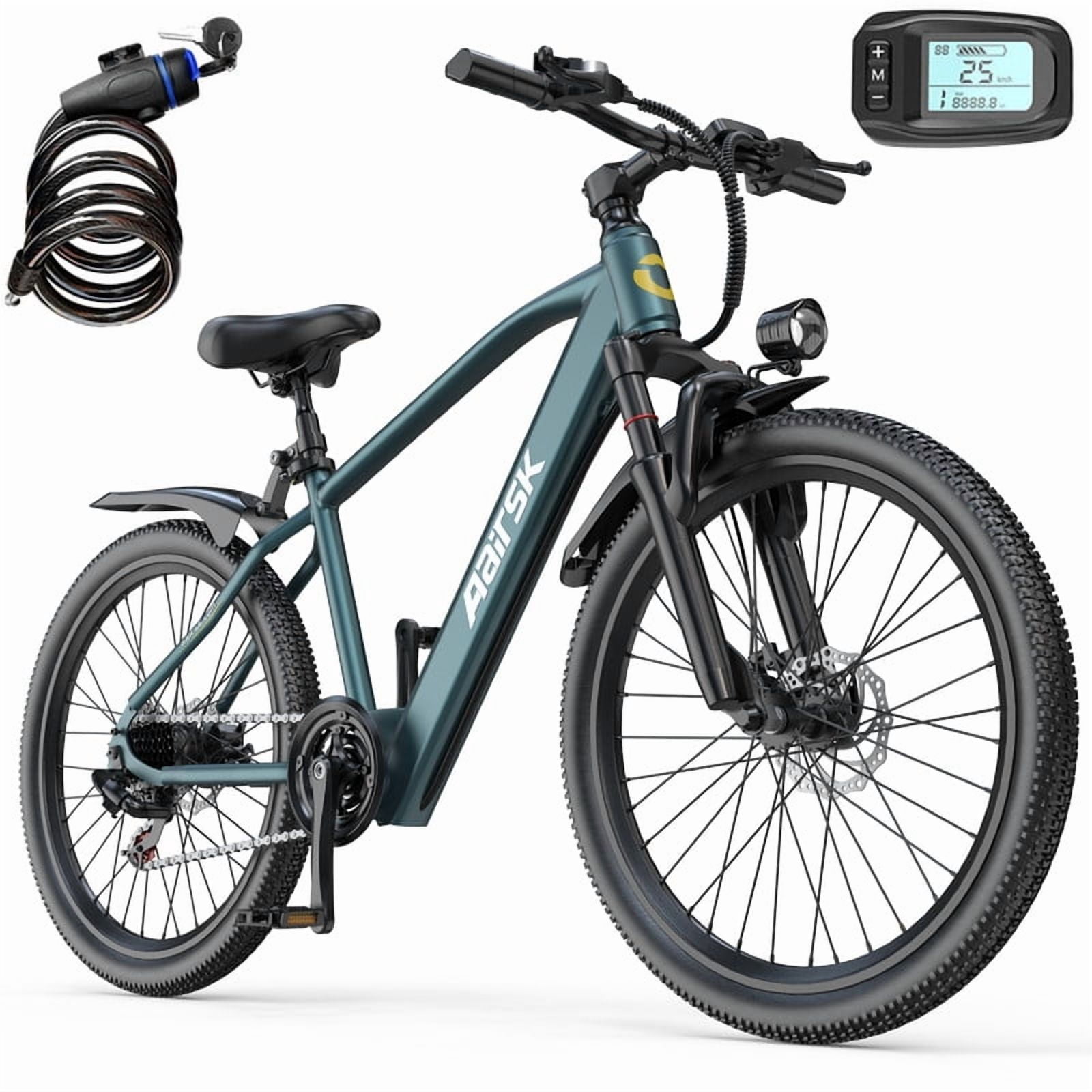 Unibike 26"Electric Bike for Adults, Top Speed 22 MPH, 400W Ebike for Teens, 36V 10AH Lithium Battery, Mountain E Bike, Blue