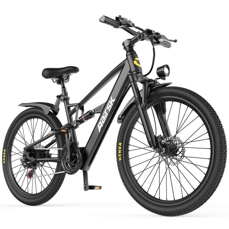 Unibike Electric Mountain Bike, 26'' Ebikes for Adults, 400W Brushless Motor, 36V 13AH Lithium Battery, Mechanical Disc Brakes, Black