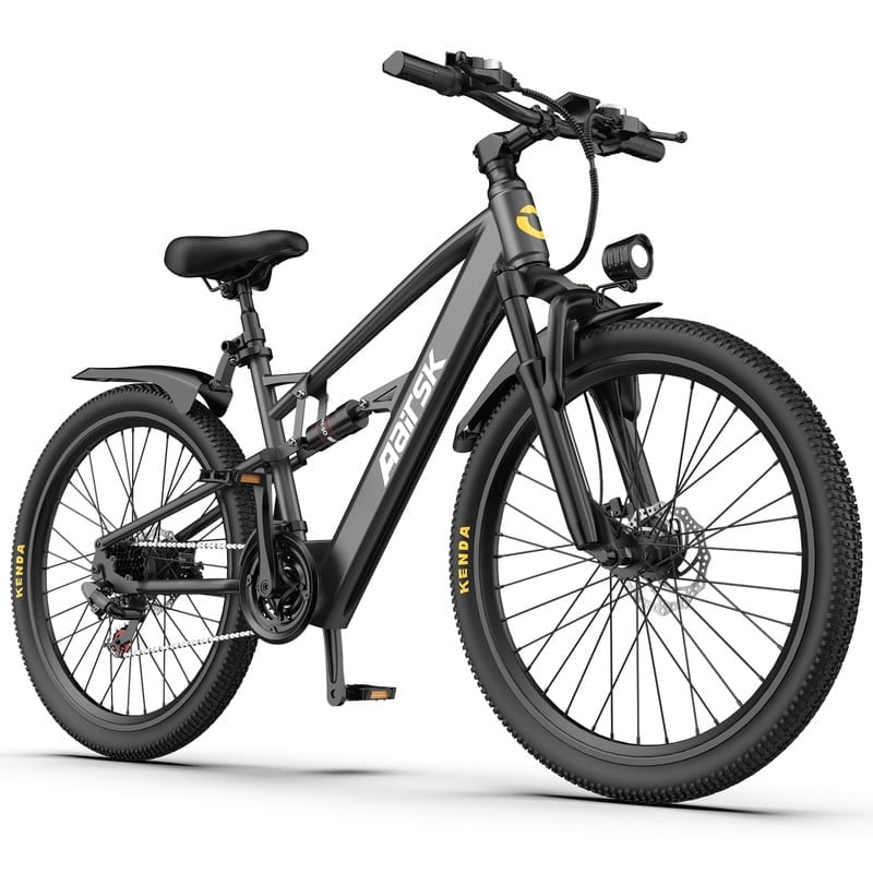 Unibike Electric Mountain Bike, 26'' Ebikes for Adults, 400W Brushless Motor, 36V 13AH Lithium Battery, Mechanical Disc Brakes, Gray