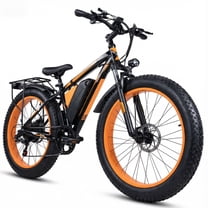 Unibike Electric Mountain Bike for Adults, 748W Peak Motor, 48V 20Ah Removable Battery, 26'' Fat Tire All-Terrain E-Bicycle, Orange