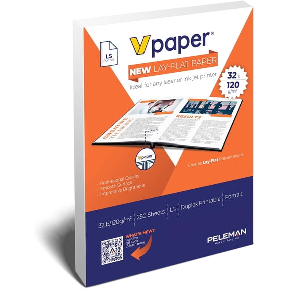 Unibind 8.5 x 11 Layflat Printer Paper | Premium 32 lb | 1 Ream 250 Sheets | 100 Bright | Duplex Ready Laser & Inkjet Compatible Ideal for Thermal Binding | 120gsm (Potrait, 1Ream =250 sheets)