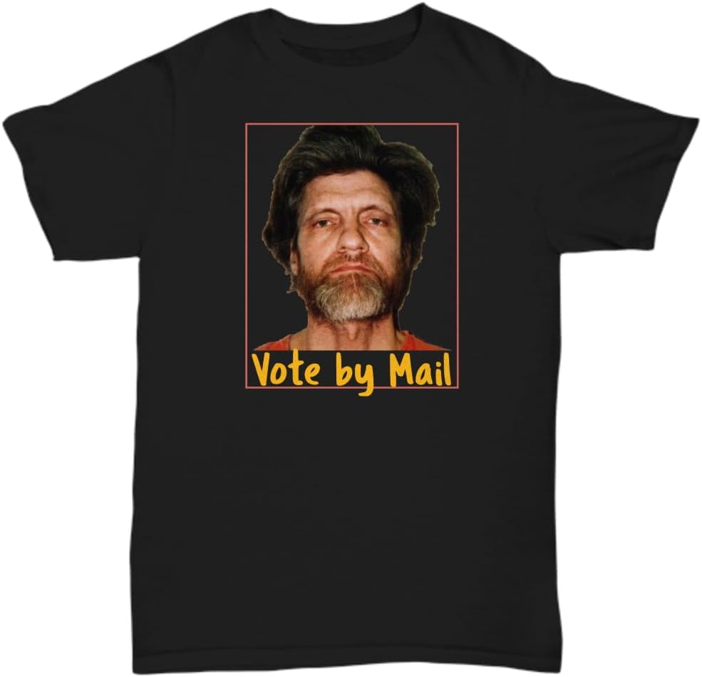 Unibomber Vote by Mail T Shirt Libertarian antigovernments, Anti ...