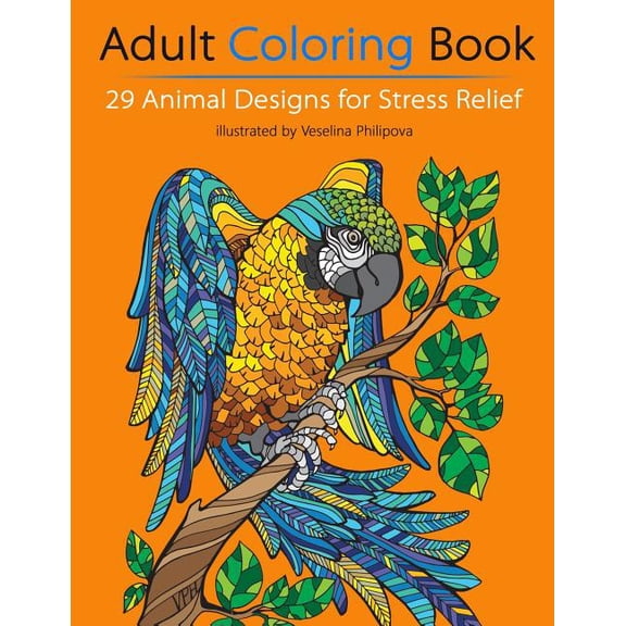 Unibul Press Coloring Books: Adult Coloring Book: 29 Animal Designs for Stress Relief (Paperback)