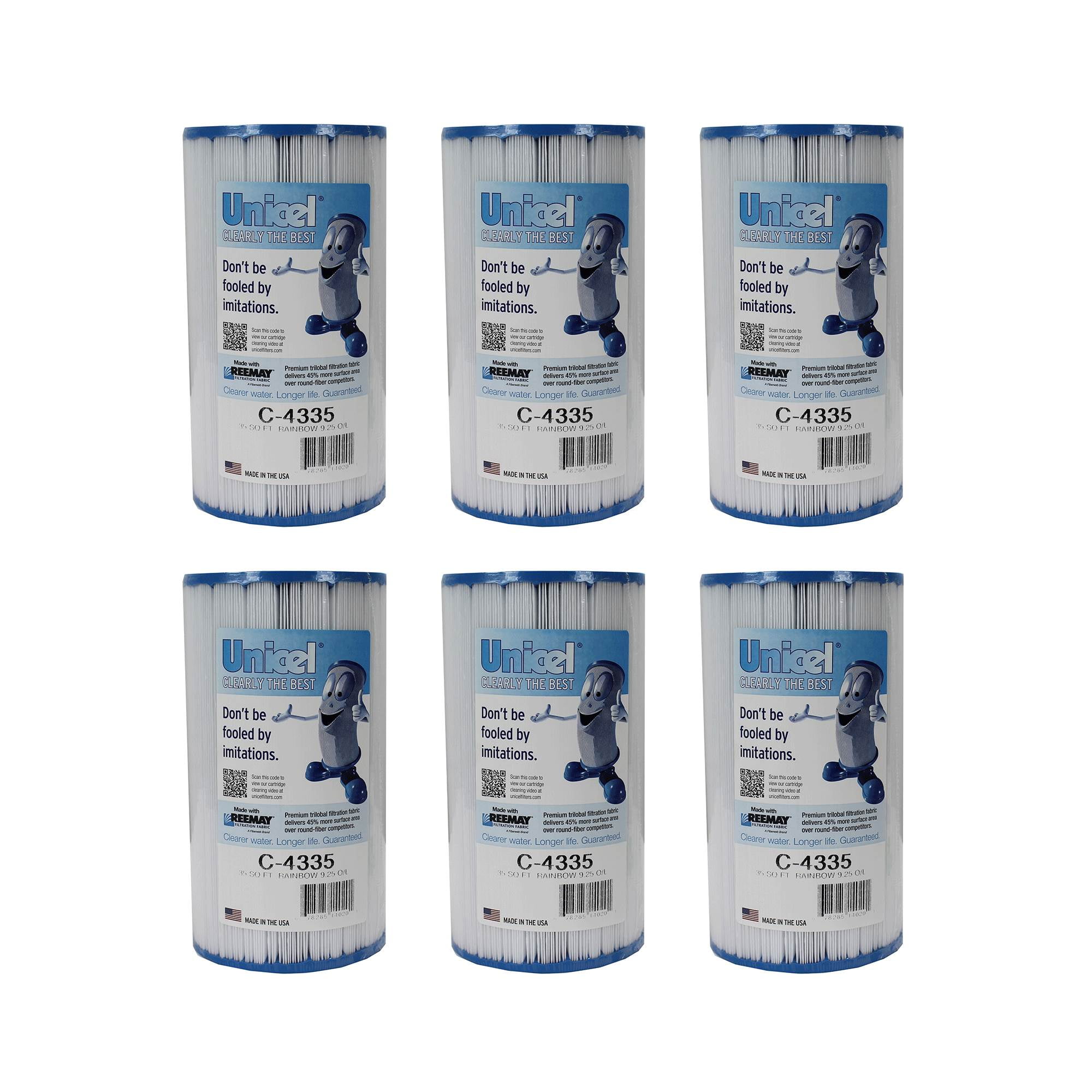 Unicel 35 Sq Ft Polyester Pool Filter Cartridge 6-Pack