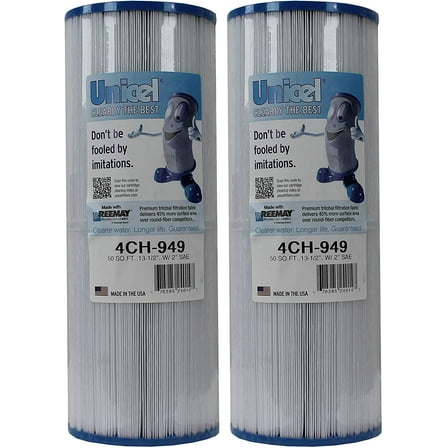 Unicel 4CH-949 50 Square Foot Media Replacement Hot Tub Spa Filter Cartridge with 210 Pleats (2 Pack)