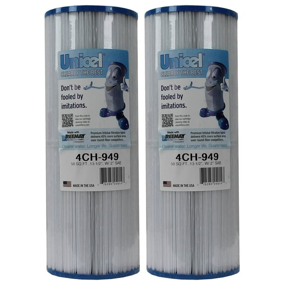 Unicel 4CH-949 Replacement 50 SqFt Spa Filter Cartridge,210 Pleats (2 Pack)