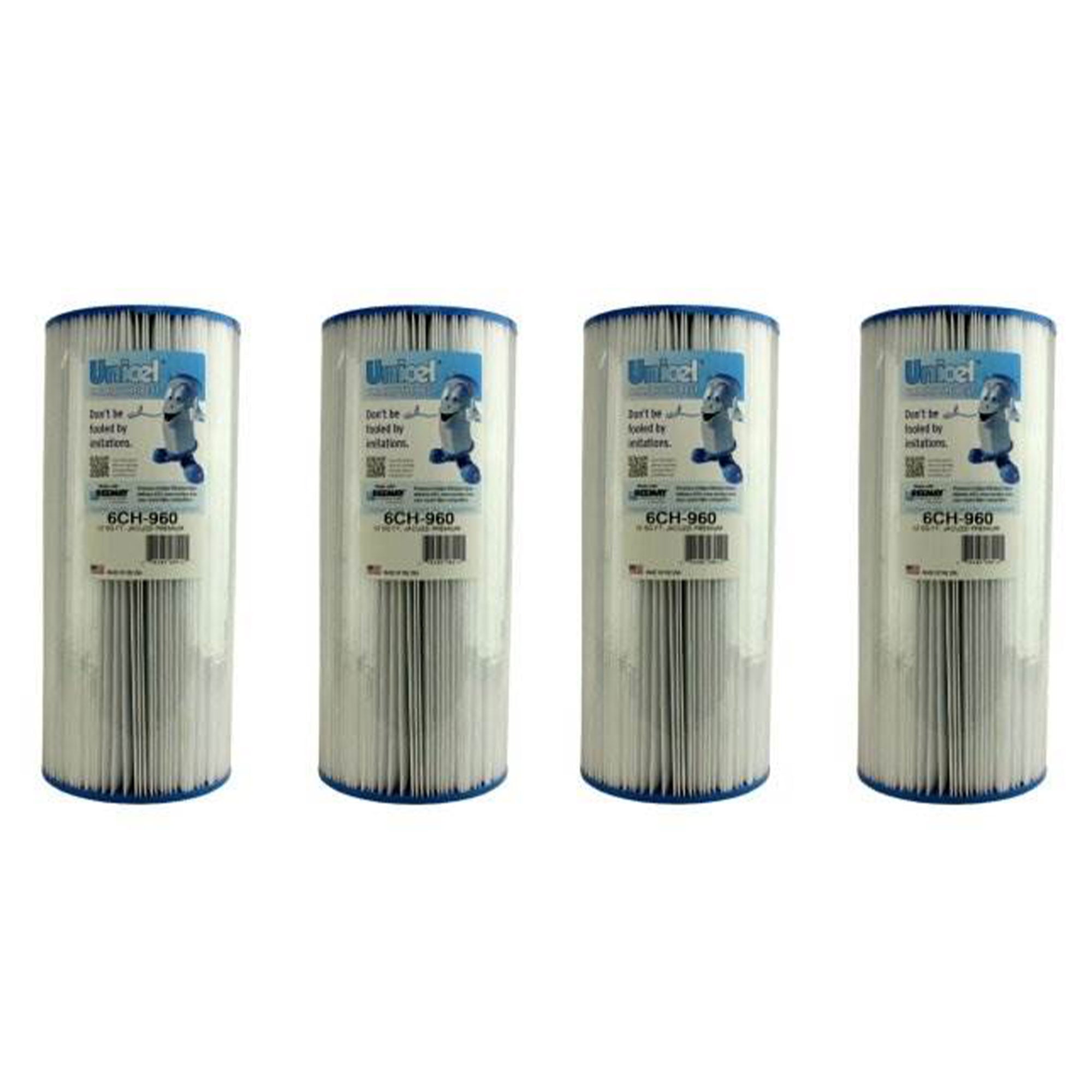 Unicel 6CH-960 52 SqFt Polyester Spa Filter Cartridge 4-Pack