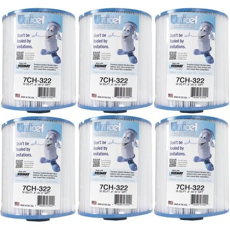 Unicel 7CH-322 Replacement 32 SqFt Spa Filter Cartridge,175 Pleats (6 Pack)
