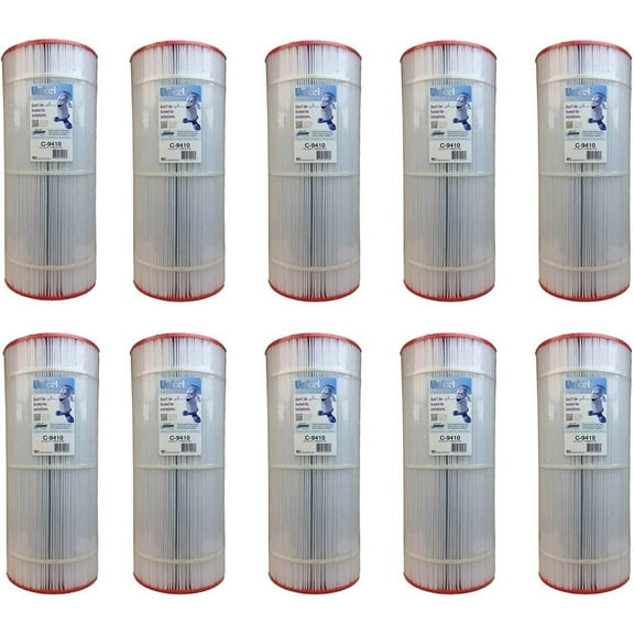 Unicel 9410 100 Square Feet Sharp Pleats Swimming Pool Cartridge Filter 10 Pack