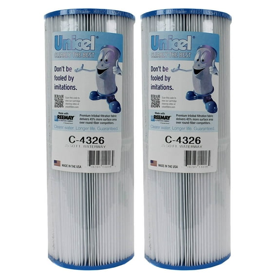 Unicel C-4326 Replacement 25 SqFt Pool Hot Tub Filter Cartridge (2 Pack)