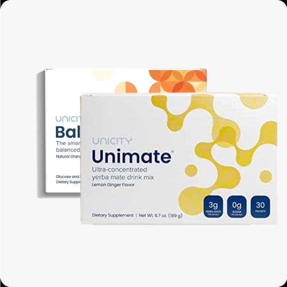 Unicity Duo : Balance Orange ( 30 sachets) + Unimate Lemon Ginger ( 30 sachets) | Drink Mixes