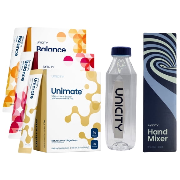 Unicity Feel Great Balance Drink Mix 3 Pack Unicity Balance Mixed Berry and Natural Orange +Unimate Lemon Ginger (3 Boxes) (7.25g) 60 Stick Packs