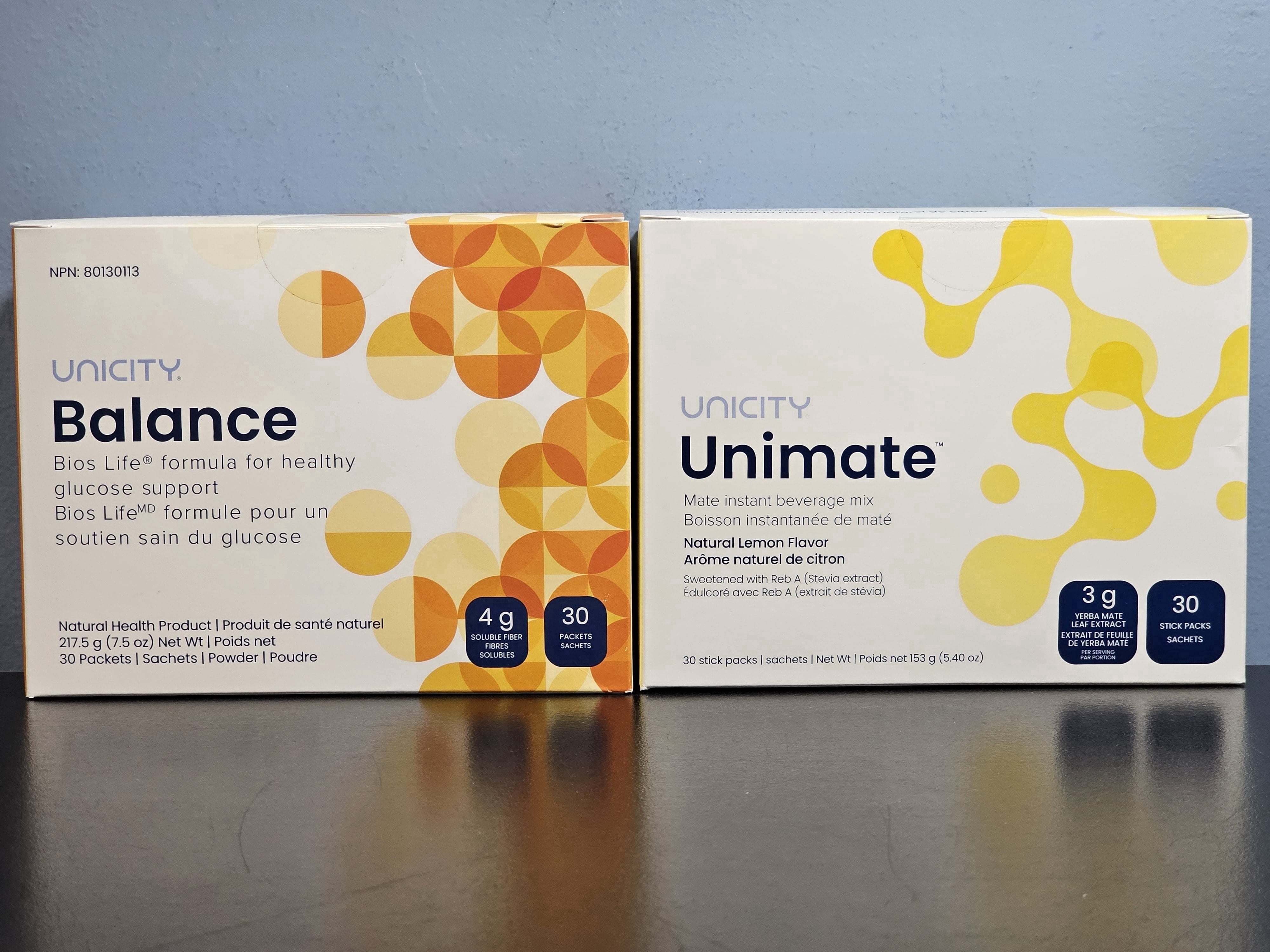 Unicity, Feel Great Combo Pack, Orange Balance, Lemon Unimate